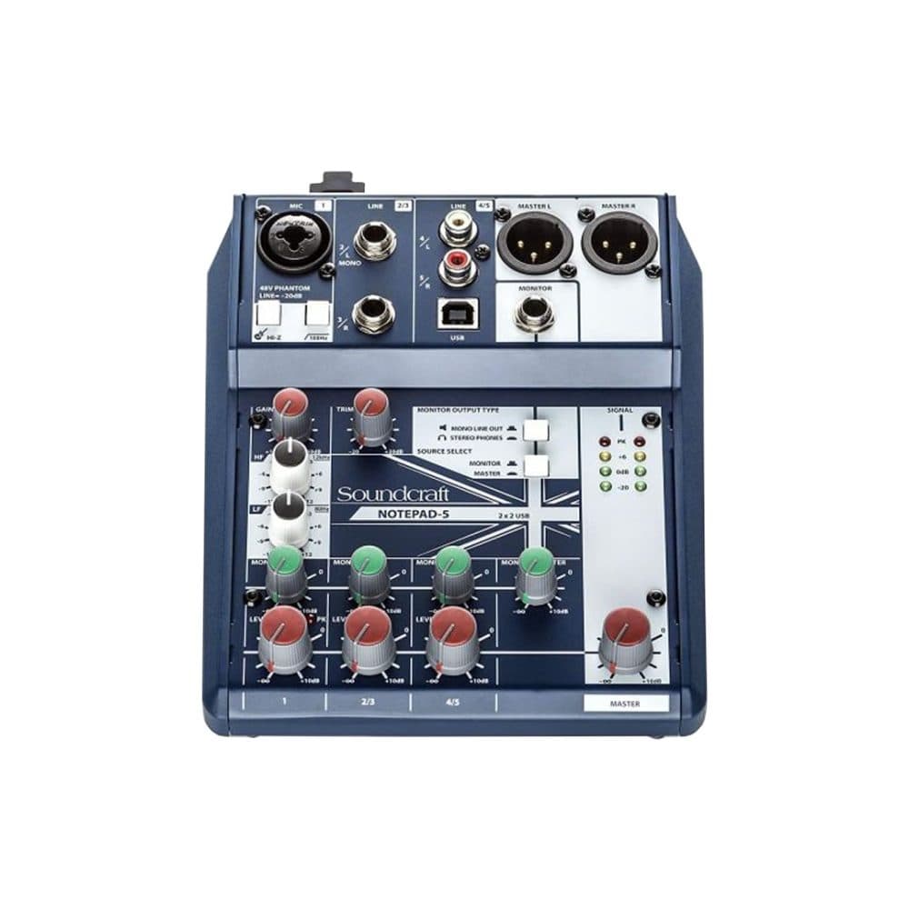 Consola Soundcraft Notepad Desktop Mixer US 5 Canales