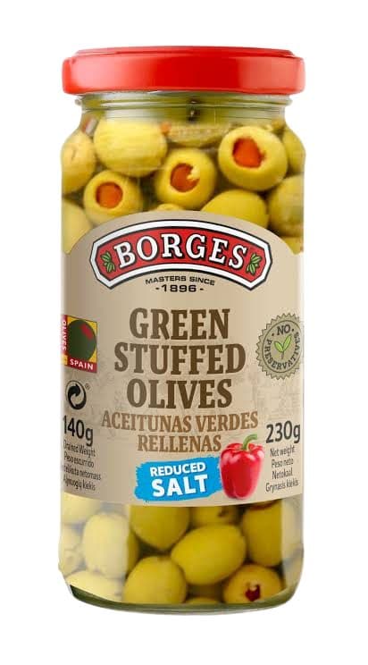 Azeitonas Borges Recheados Stuffed Olives 230G