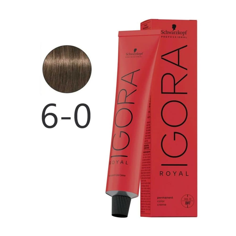 Tinte En Crema Igora Royal Rubio Oscuro Natural Tono 6 0