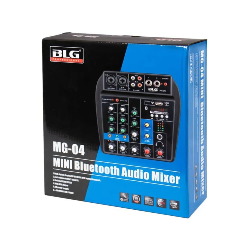 Mesa De Sonido Blg Mg 04 4CH Mini Mixer