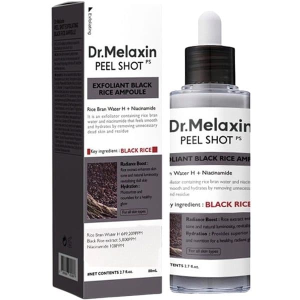 Exfoliante Facial Dr Melaxin Peel Shot Black Rice Ampouke 80ML