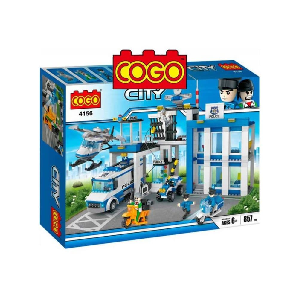 Bloques De Construccion Cogo Educativos Ensamblar City Police 857 Piezas