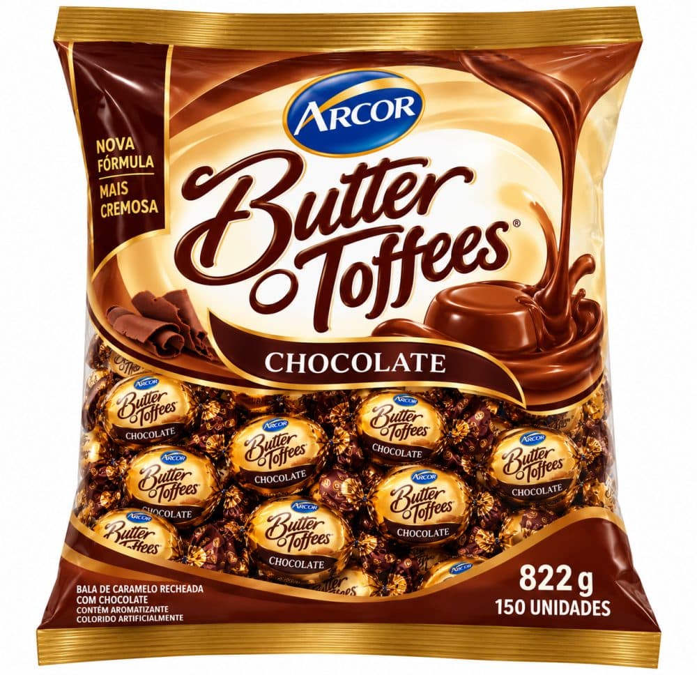 Bala Arcor Butter Toffees Chocolate 822G
