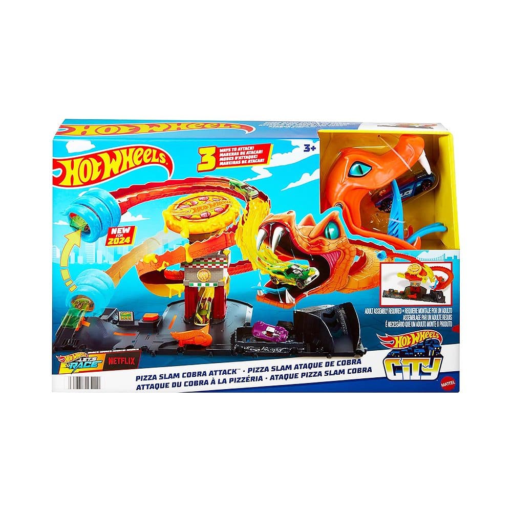 Pista De Jogo Mattel Hot Wheels City Pizza Slam Cobra Attack