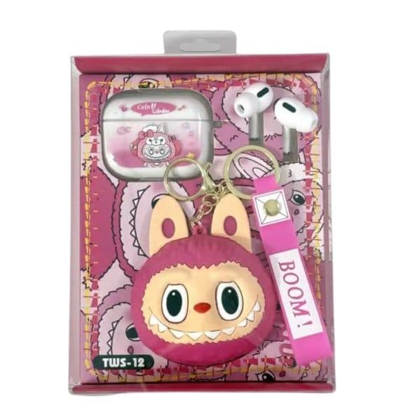 Fone Infantil Labubu TWS 12 Earphone Chaveiro BT