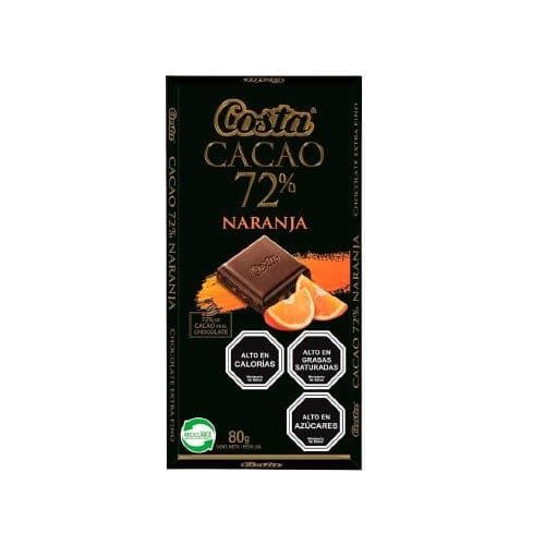 Chocolate Costa Cacao 72 Barra 80G