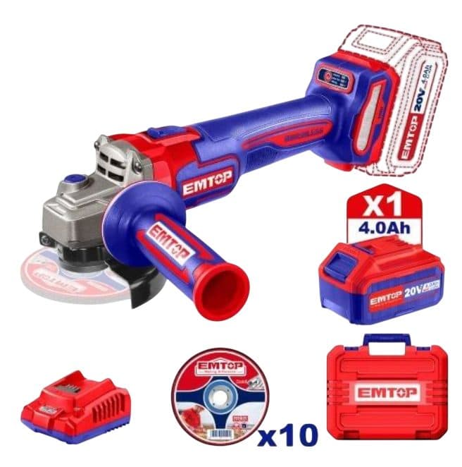 Lixadeira Bateria Emtop 4 0AH Carre