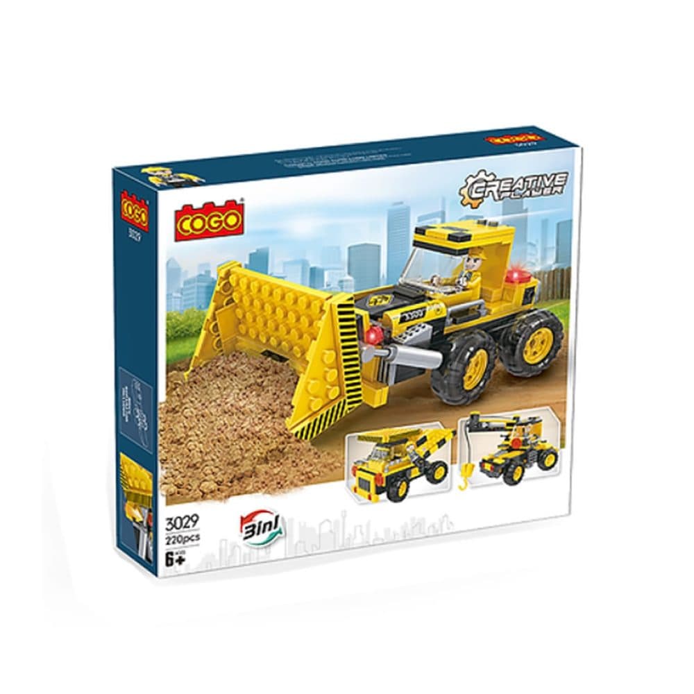 Bloques De Construccion Cogo Educativos Ensamblar Tractor 220 Piezas