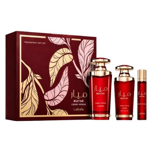 Lattafa Kit Mayar Cherry Intense Hair Mist 280 100ML EDP Feminino