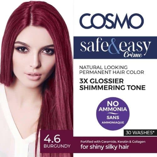 Tinta Cabelo Cosmo Safe Easy 3X Burgundy