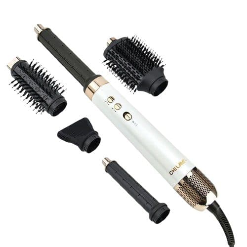 Kit Escoba Secadora Chi Lava Air Glam Volcanic Branco