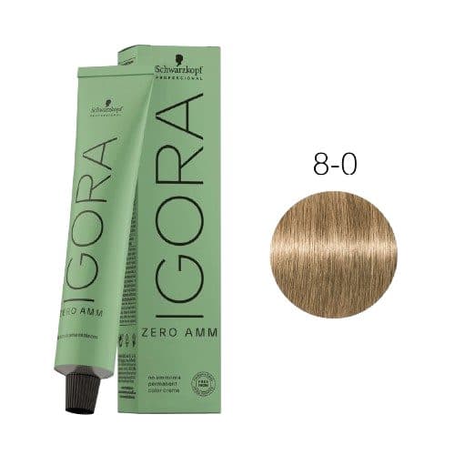Tinta Cabelo Schwarzkopf Igora Zero Amm 8 0 60G Lo Ao 60ML