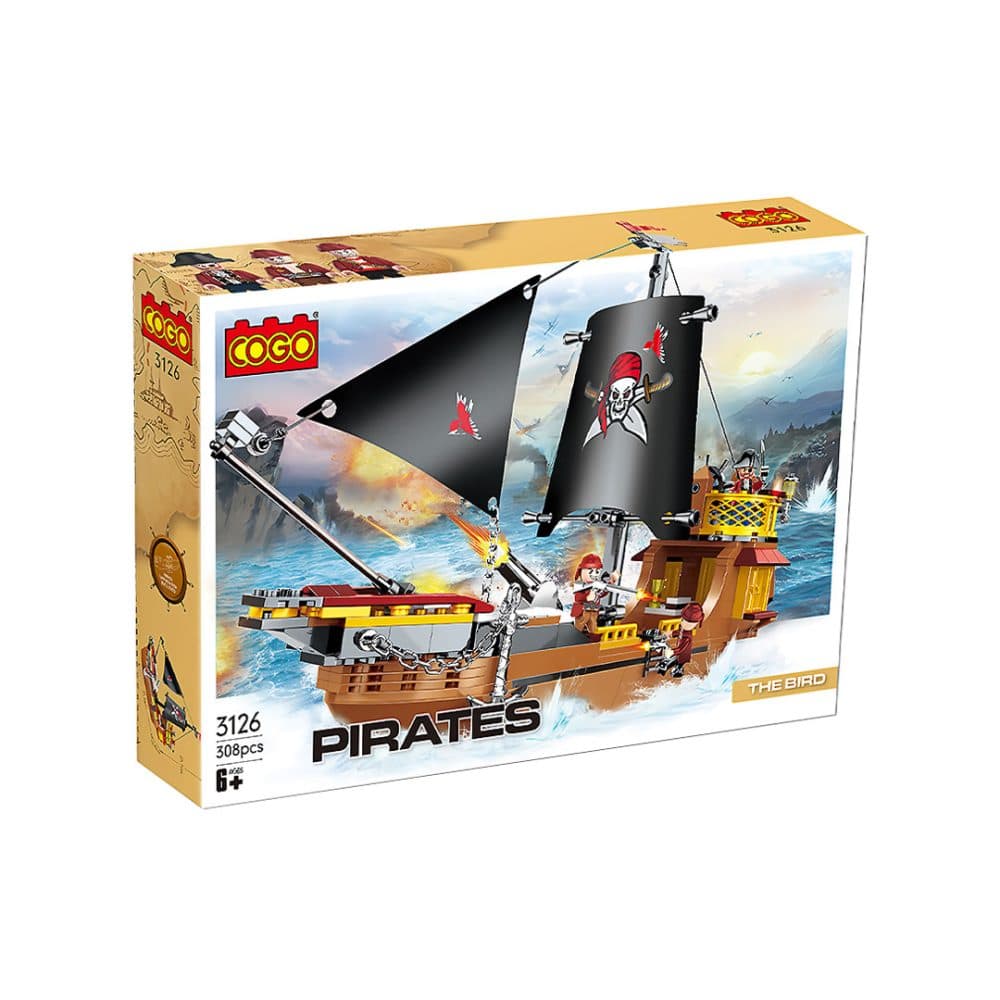 Bloques De Construccion Cogo Educativos Ensamblar Pirates 308 Piezas