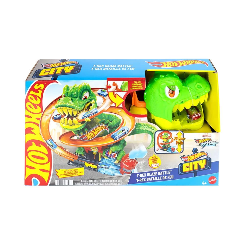 Pista De Jogo Mattel Hot Wheels City Rex Blaze Battle