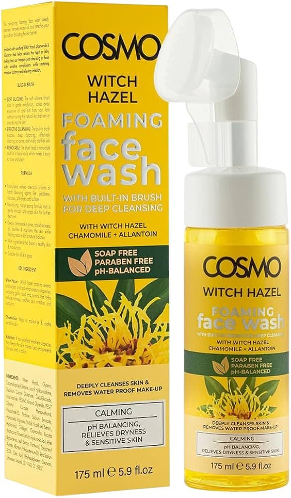 Limpador Facial Cosmo Witch Hazel Foaming Face Wash Escova 175ML