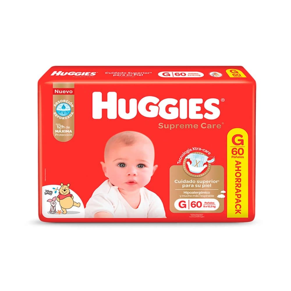 Panales Huggies Supreme Care 60 Unidades