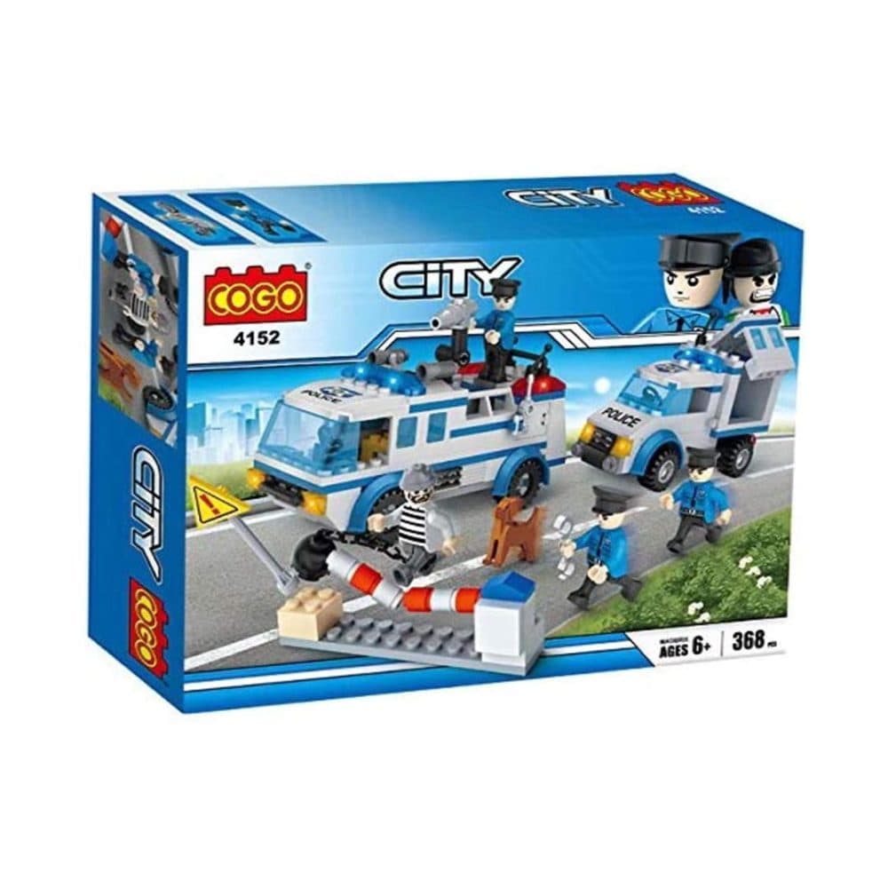 Bloques De Construccion Cogo Educativos Ensamblar City Police 368 Piezas