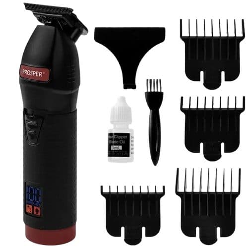 Maquina Cabelo Prosper Preto Vermelho Bivolt Bateria