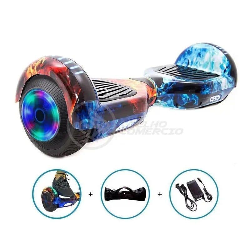 Hoverboard Interbras Colorido Fogo Gelo 14