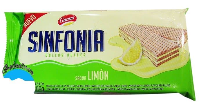 Biscoito Wafer Gaona Mini Sinfonia Limao 50G