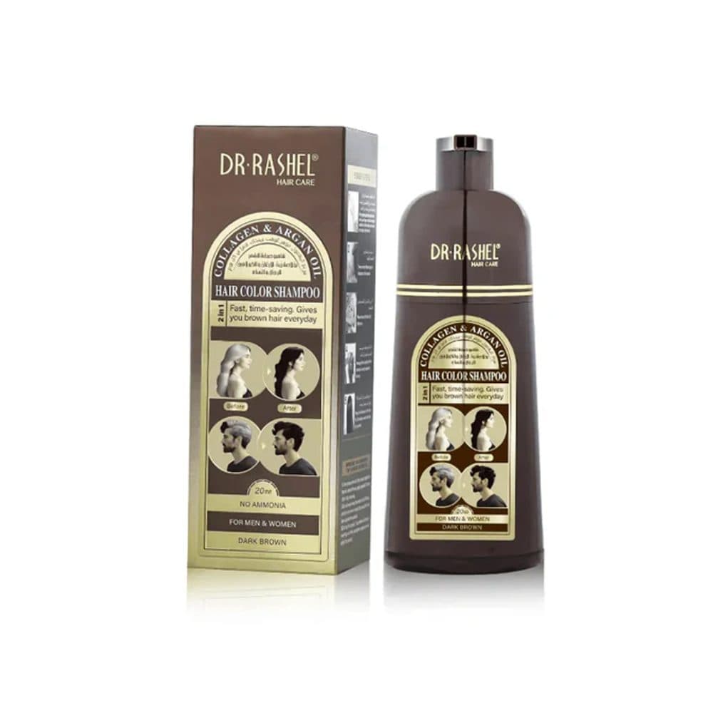 Shampoo Dr Rashel Collagen Argan Iol Hair Color Brown 400ML