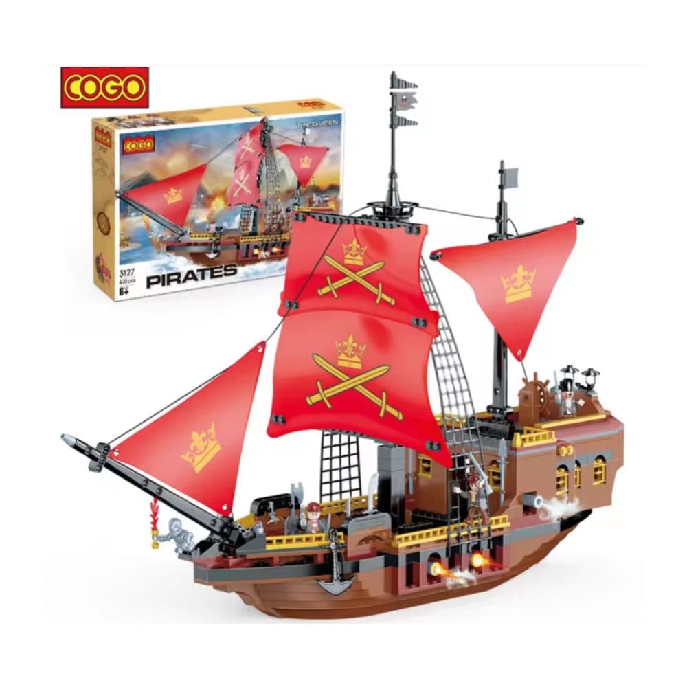 Bloques De Construccion Cogo Educativos Ensamblar Pirates 602 Piezas