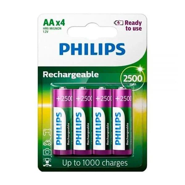 Philips Pilha Recarregavel Aa 4
