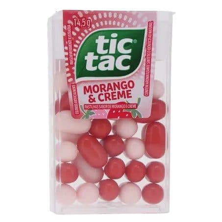 Bala Tic Tac Morango Cream 16G