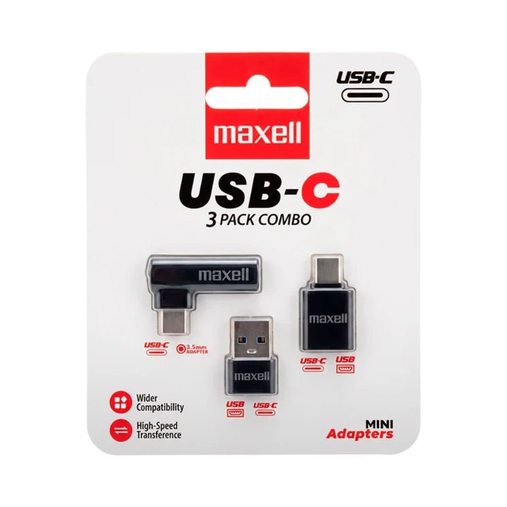 Combo De Adaptadores USB Pack De 3 Maxell