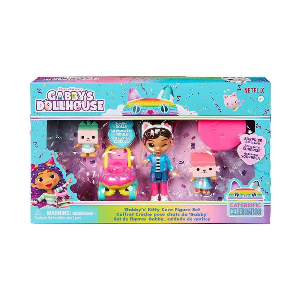 Kit De Jogo Spin Master Dreamworks Gabby Dollhouse Cat Errific Celebration Gabby Kitty Care Figure Set