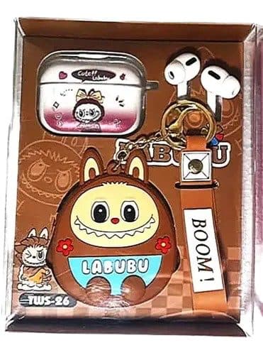 Fone Infantil Labubu TWS 26 Earphone Chaveiro Salmon BT