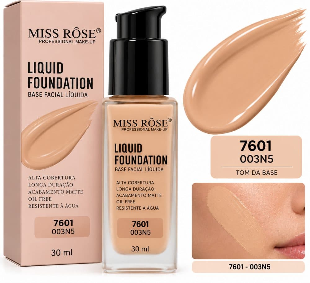 Base Facial Miss Rose Liquid Beige 5 30ML