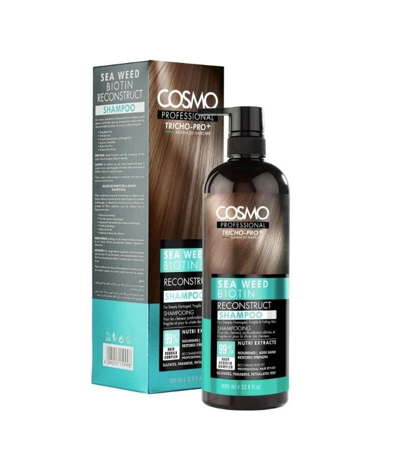 Shampoo Cosmo Tricho Pro Plus Sea Weed Biotin Recontruct 1L