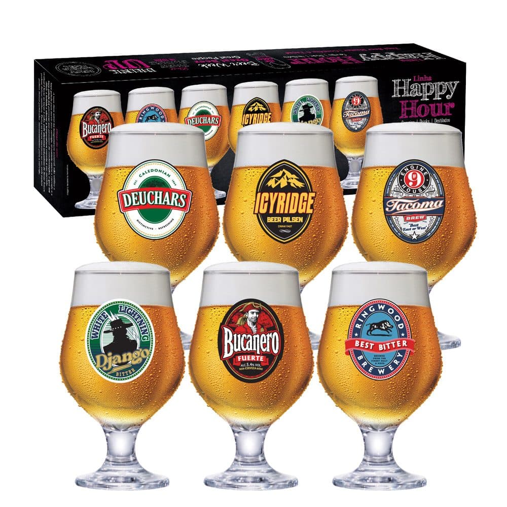 Juego De Vasos Ruvolo Beer Master 6 Piezas 395ML