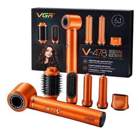 Kit Escova De Cabelo Vgr 478 Laranja Bivolt
