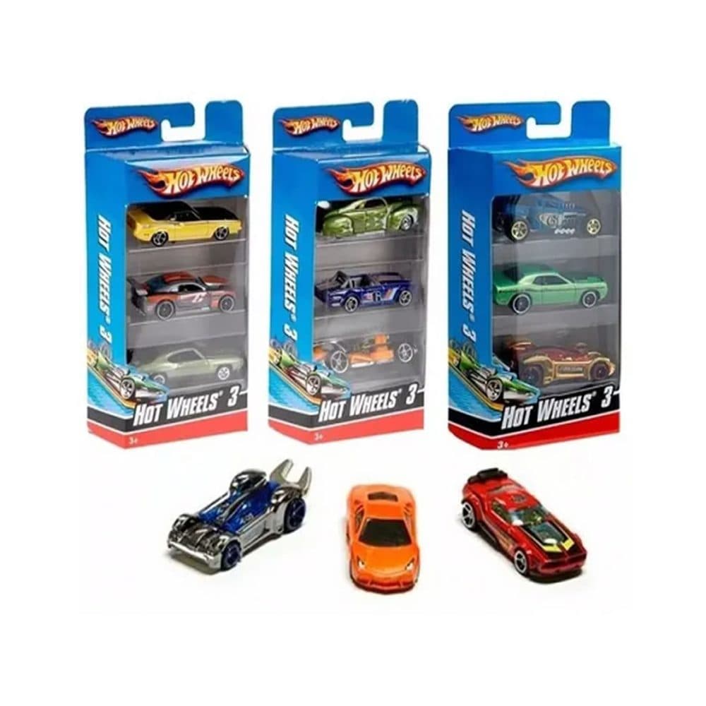 Kit Hotwheels Autos 3 Unidades
