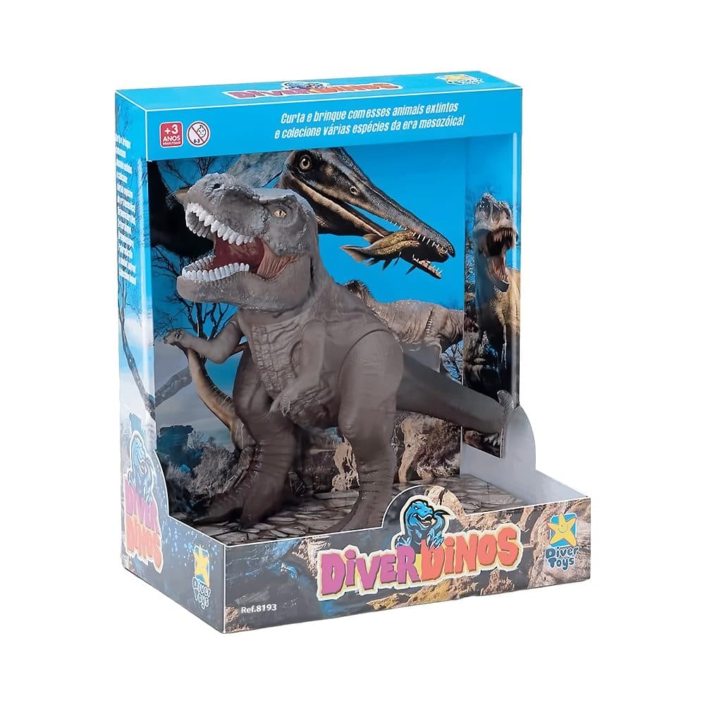 Figura De Dinossauro Divertoys Diver Dinos Tiranossauro Rex