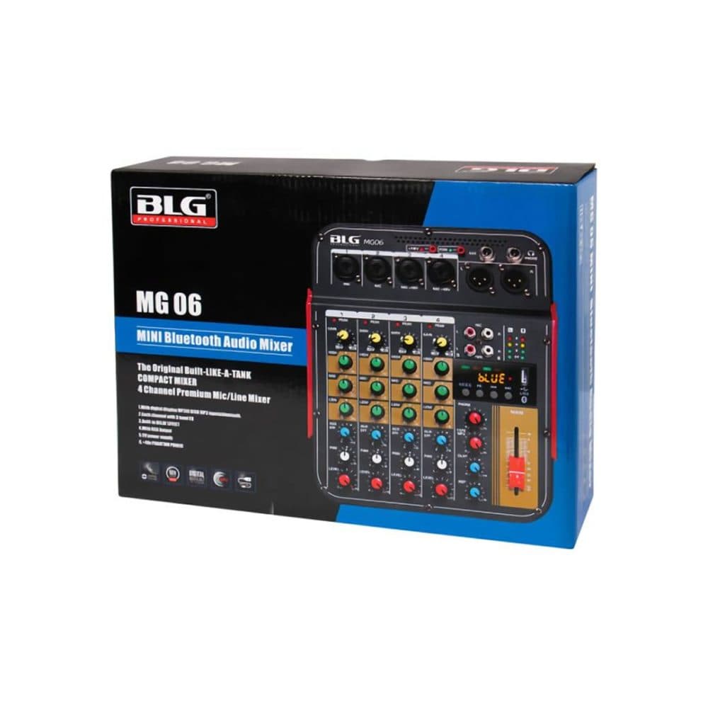 Mesa De Sonido Blg Mg 06 4CH Bluetooth