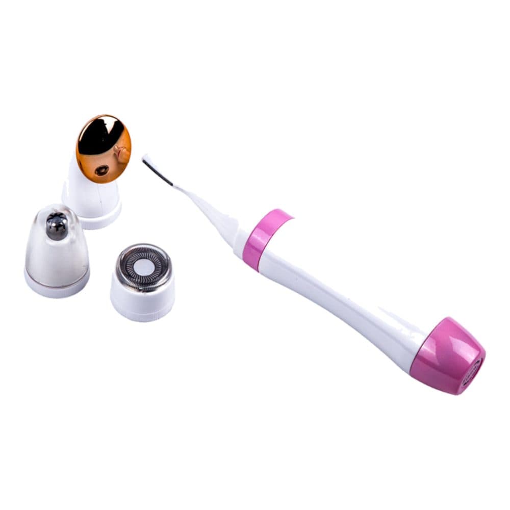 Depilador Pritecn Facial Hair Trimmer Branco Rosa