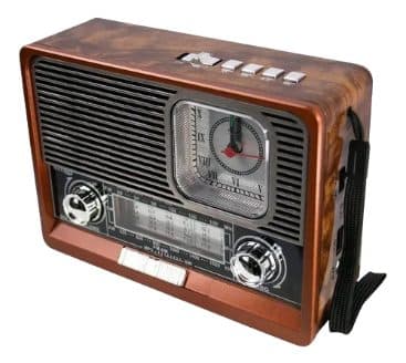 Radio Portatil Ecopower Wooden BT USB Sd Am Fm