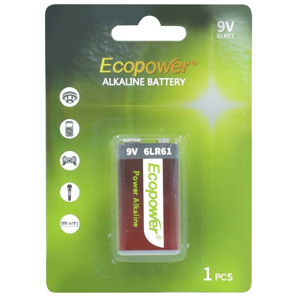 Pilha Ecopower Alkalina 9V