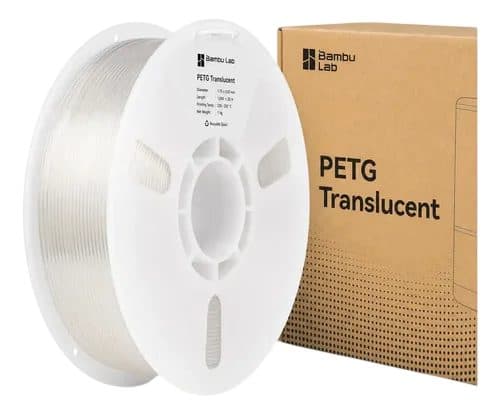 Filamento Impressora 3D Bambu Petg Translucent Clear