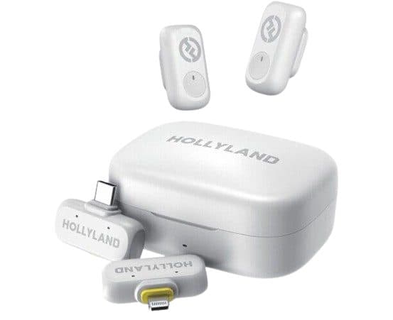 Microfone Lapela Wir Hollyland Lark A1 2TX 2RX USB Lightning