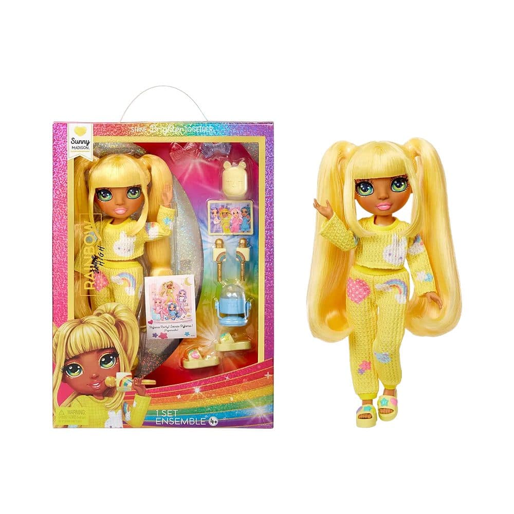 Boneca Rainbow Junior High Pijama Party Sunny Madison Euc