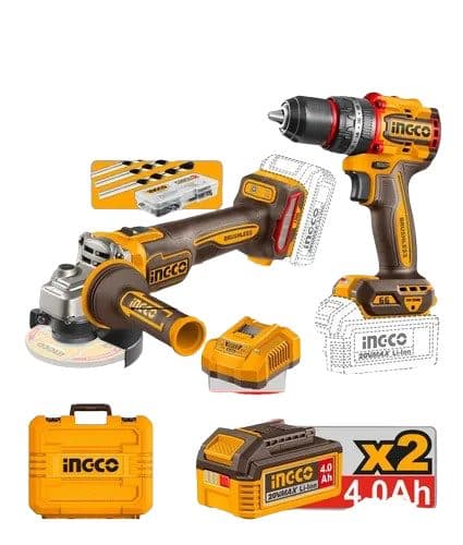 Kit Parafusadeira Mini Esmerilha Ingco 2AH Car