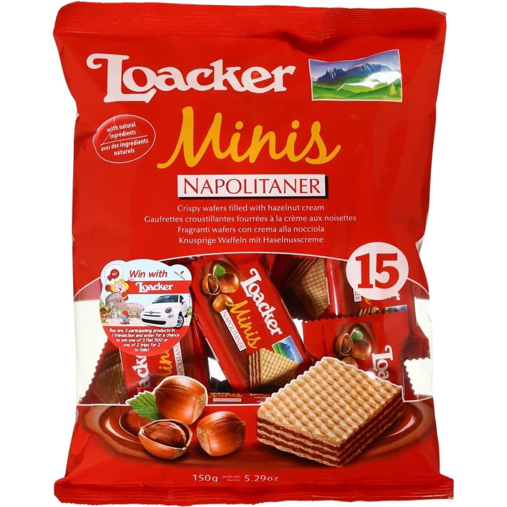 Biscoito Wafer Loacker Minis Napolitaner Avela 150G