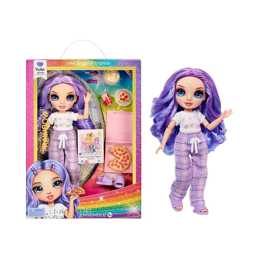 Boneca Rainbow Junior High Pijama Party Willow Euc