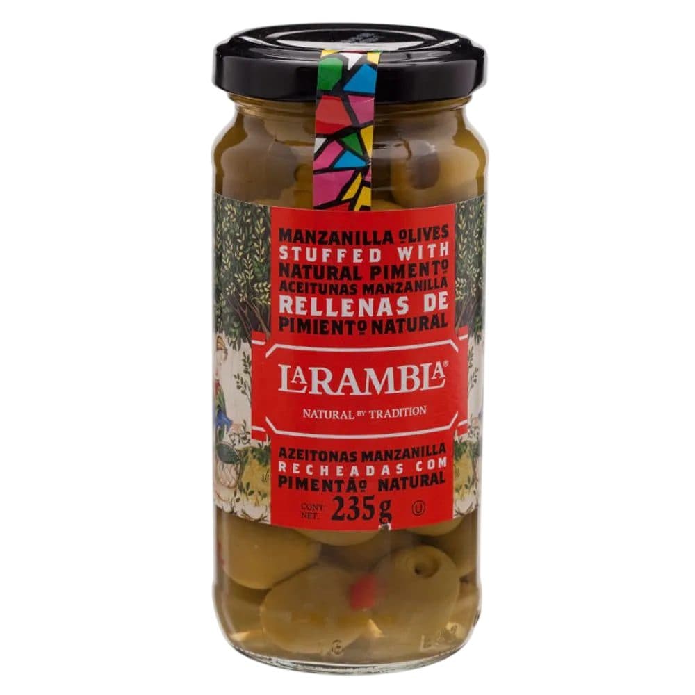 Azeitonas La Rambla Verdes Recheadas De Pimenta 235G