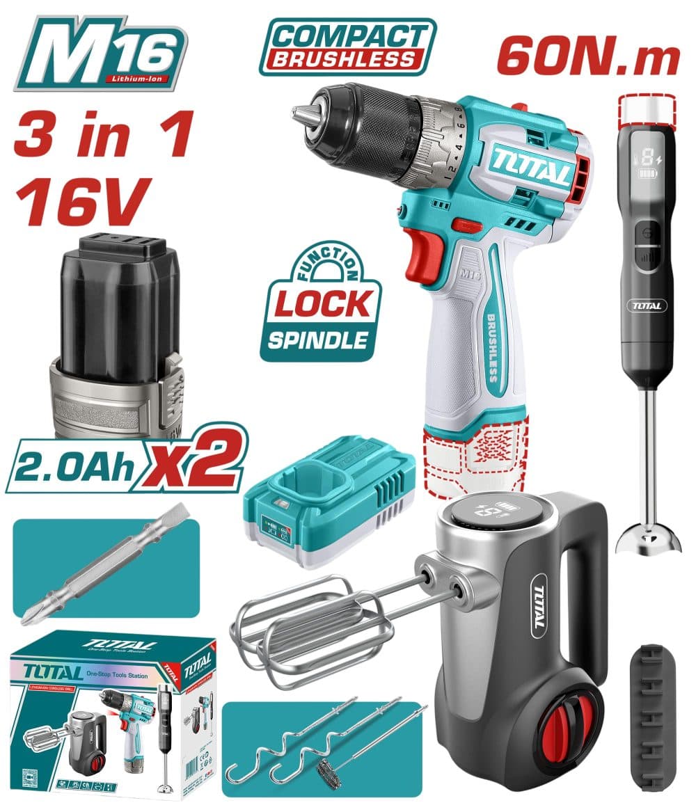 Kit Total Parafusadeira Acc Cocina 2AH 50 60H