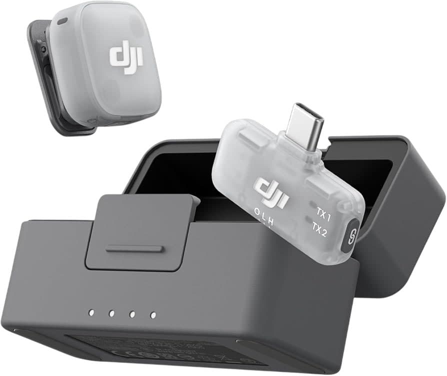 DJI Microfone Wireles Mini 2 1TX 1 Mobile Rx Charging Case
